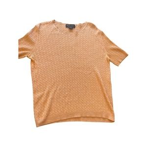 Brooks brother womens short sleeve silk and cashmere shirt size xl